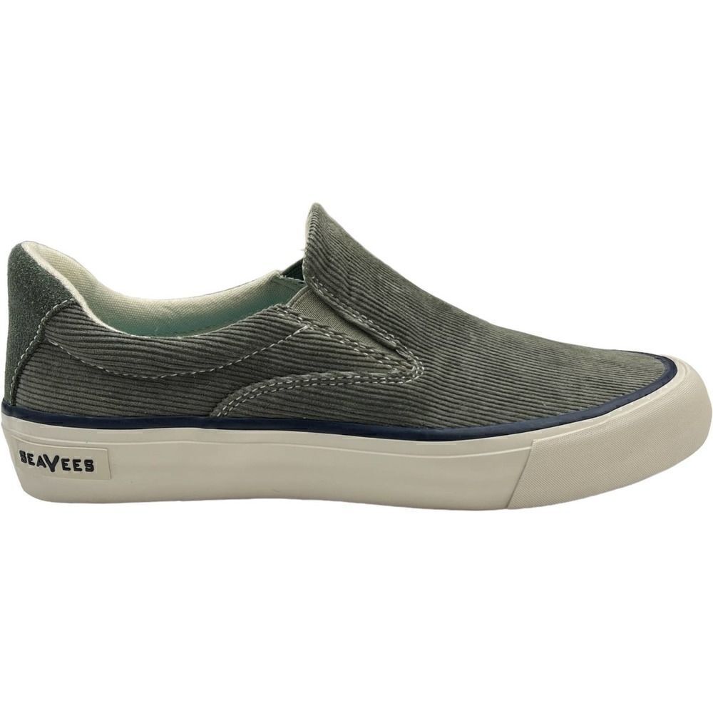New SeaVees Men Casual Sneakers Grey Velvet Hawthorne Slip-On Cordies 8 US